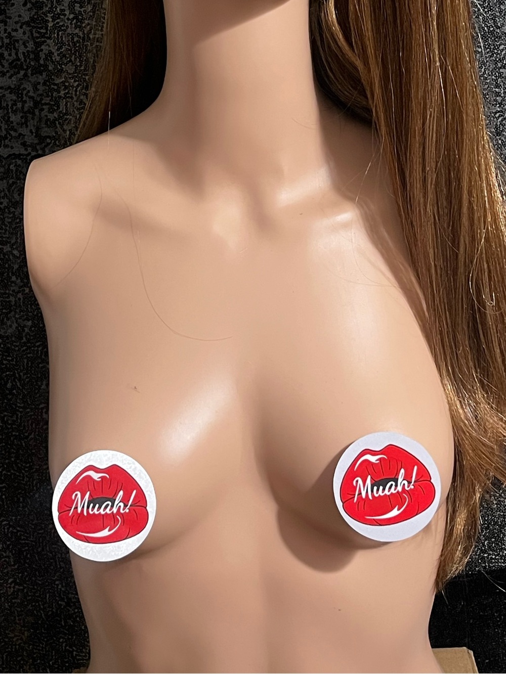 Red Lip 'Muah!' Pasties - Fun Statement Nipple Covers